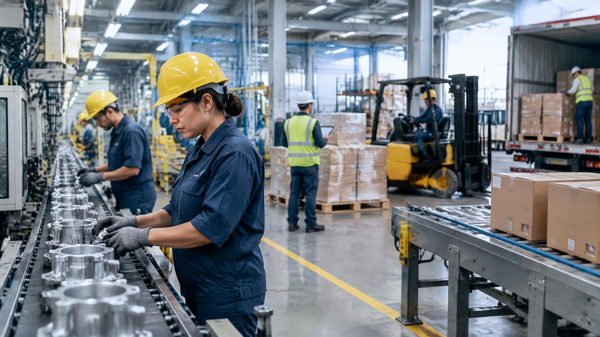 factory workers